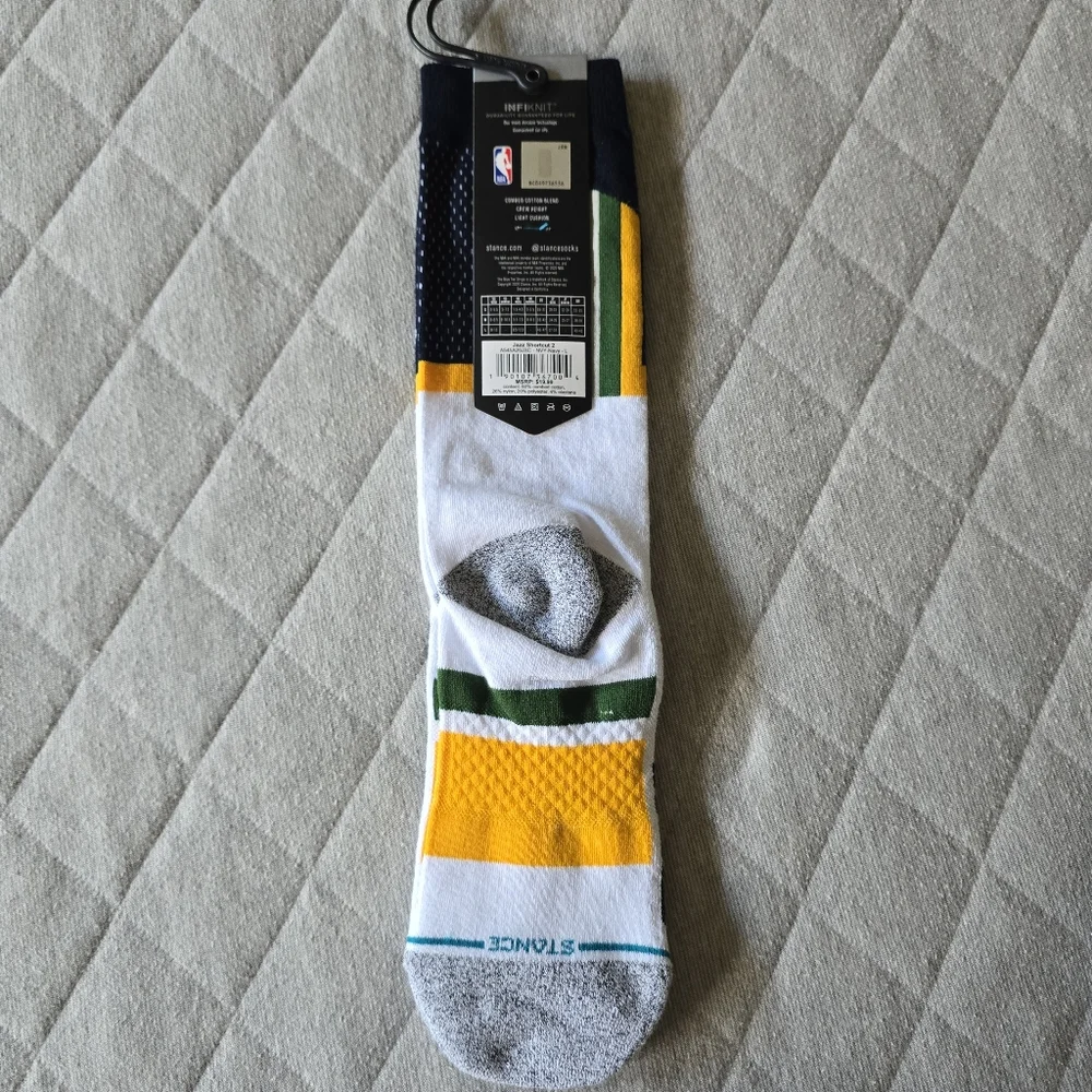 Stance NBA‎ Utah Jazz Shortcut 2 Socks Size Large Mens New